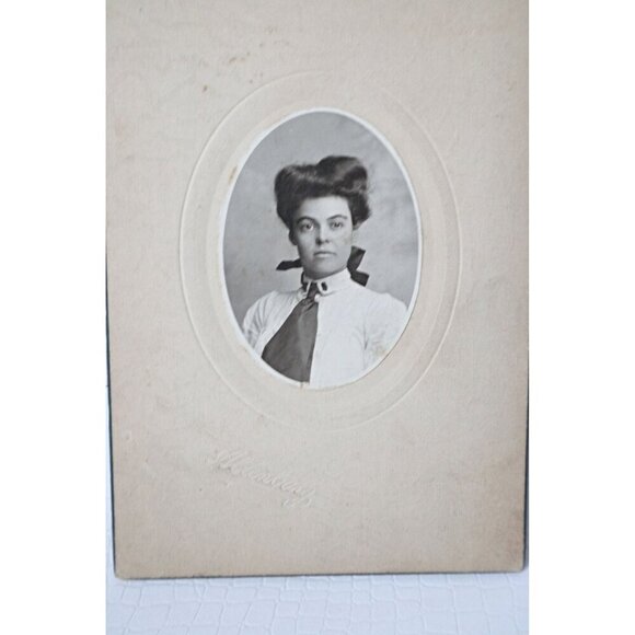 5 Victorian Photographs on Board Man Woman Baby Portrait Vintage Black White Pic - Picture 2 of 6